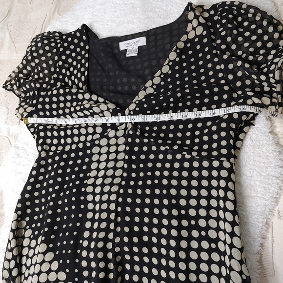 Emanuel Ungaro silk polka dot dress 10 - Picture 10 of 13